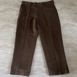 Savane relaxed fit flat front brown chino pants Mens 36x29 NWT